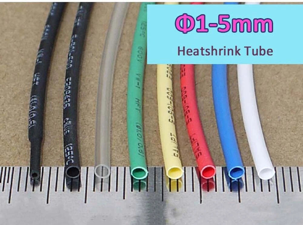 Heat Shrink Tubing 2:1 – Φ0.6mm to Φ5mm, 7 Colors, 1M/5M/10M Rolls