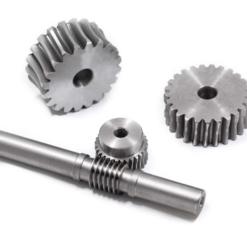 45# Steel Worm Gear Set 1 Modulus 15-100 Teeth Wheel Shaft Gear Box Shaft