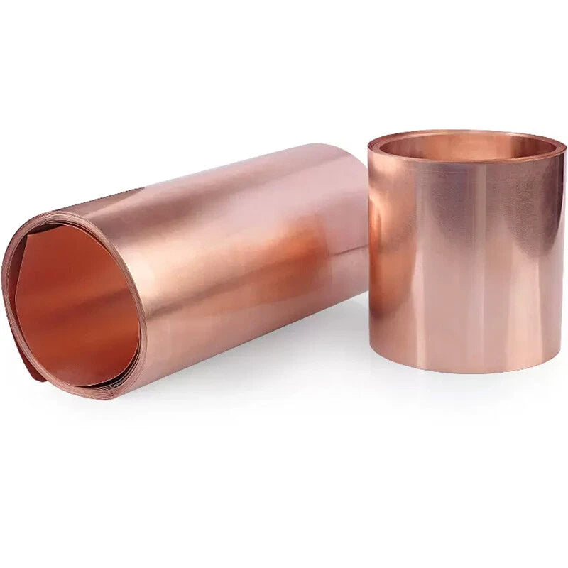 99.9% Pure Copper Sheet Roll Metal Foil Plate Strip 0.01-1mm Thick 10-120mm Wide