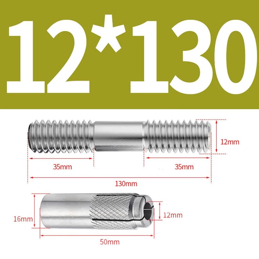 Stainless Steel A4 Expansion Bolts Threaded Stud Rod M6–M12 Extra Long - HomeDIYer