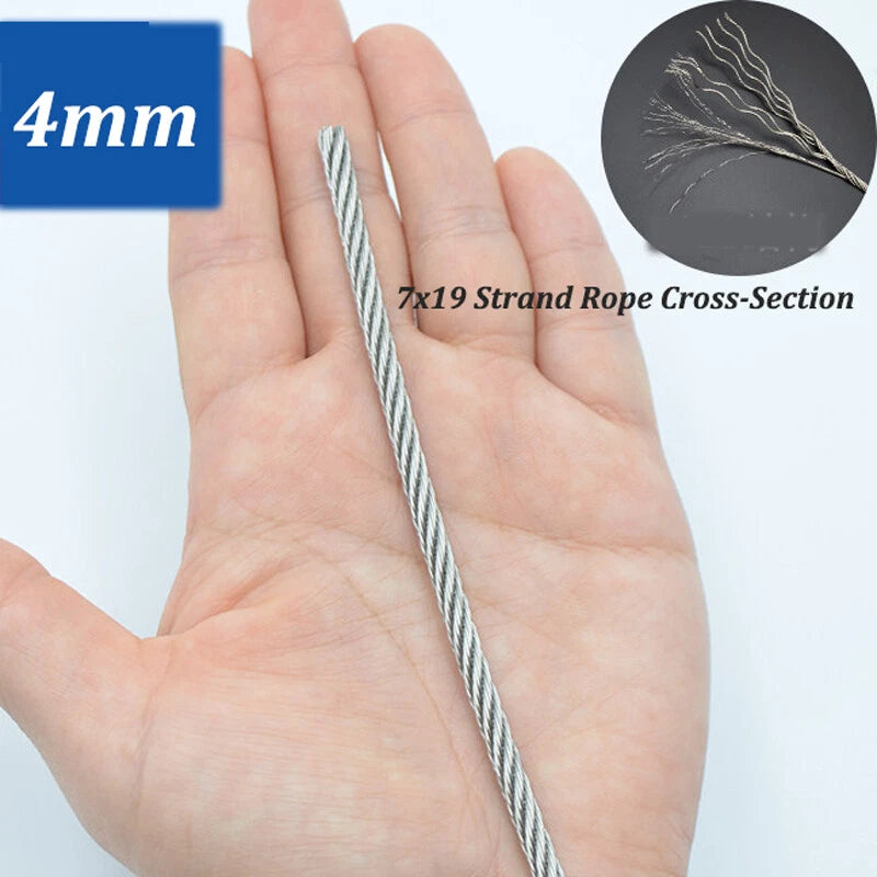 0.3mm 0.5mm 0.8mm 1mm 5mm 10mm 12mm 16mm 304 Steel Wire Rope Lifting Metal Cable