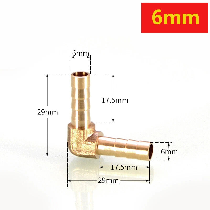 Brass Hose Tail Fittings – Barb Connector Straight Tee Y-Shape 90° Elbow Cross | Air Water Pipe Adapter