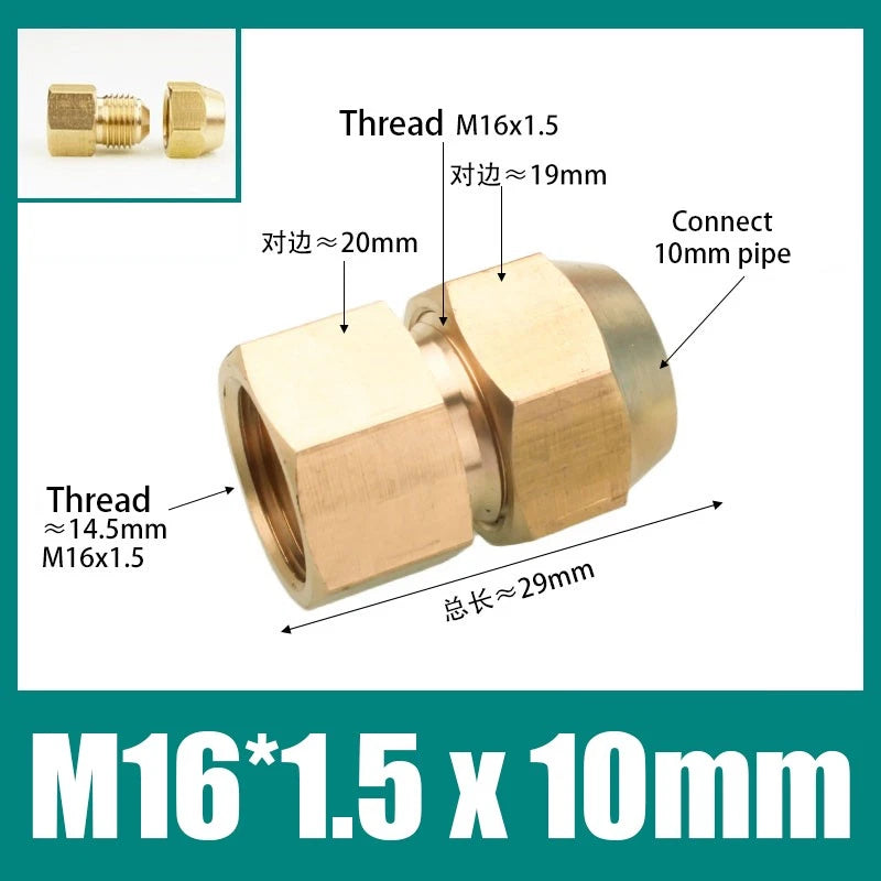 Brass Compression Straight Coupling Connector – Flared Fittings for Copper Pipe