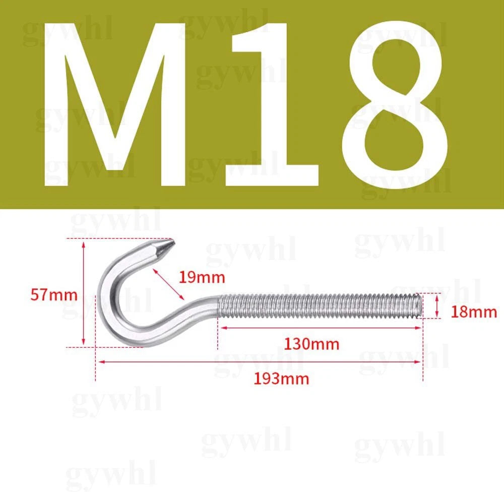 Heavy Duty Stainless Threaded Eye Hook Bolt Ring Bolts for Garden Fence Projects