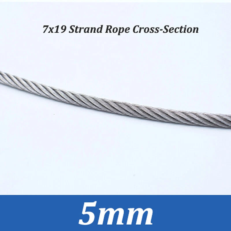 0.3mm 0.5mm 0.8mm 1mm 5mm 10mm 12mm 16mm 304 Steel Wire Rope Lifting Metal Cable