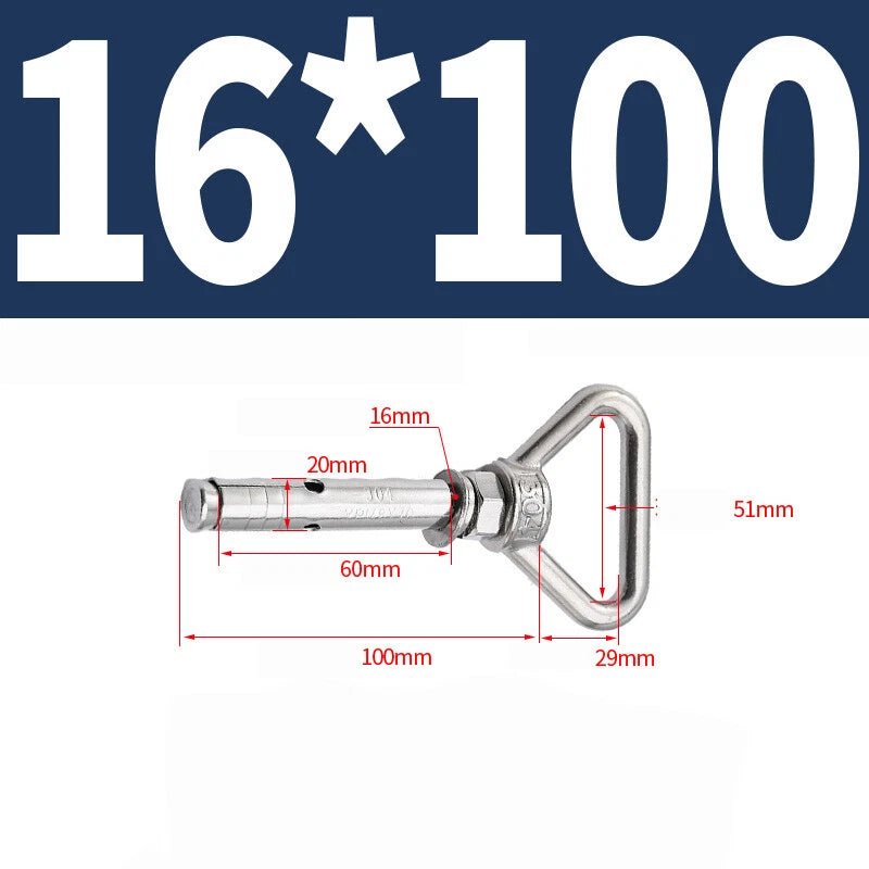 304 Stainless Steel Lifting Eye Ring Concrete Sleeve Anchor Bolts — M8 to M20 - HomeDIYer