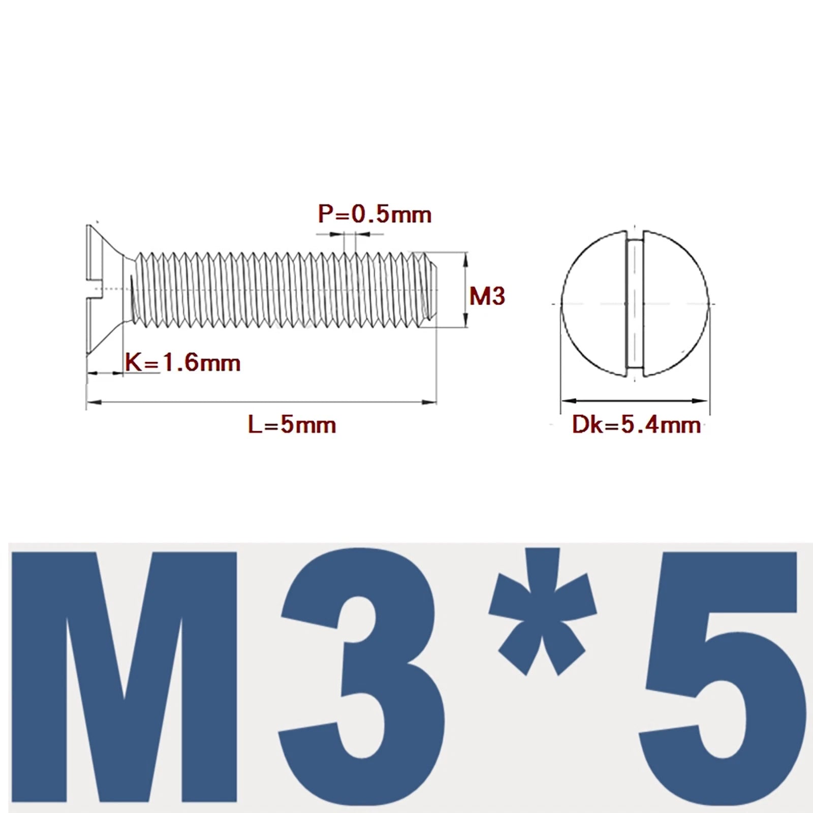 Countersunk Slotted Machine Screws M2–M8 | A2 Stainless Steel DIN 963