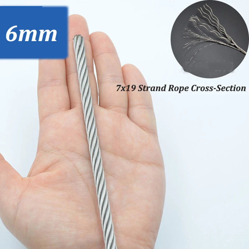 0.3mm 0.5mm 0.8mm 1mm 5mm 10mm 12mm 16mm 304 Steel Wire Rope Lifting Metal Cable