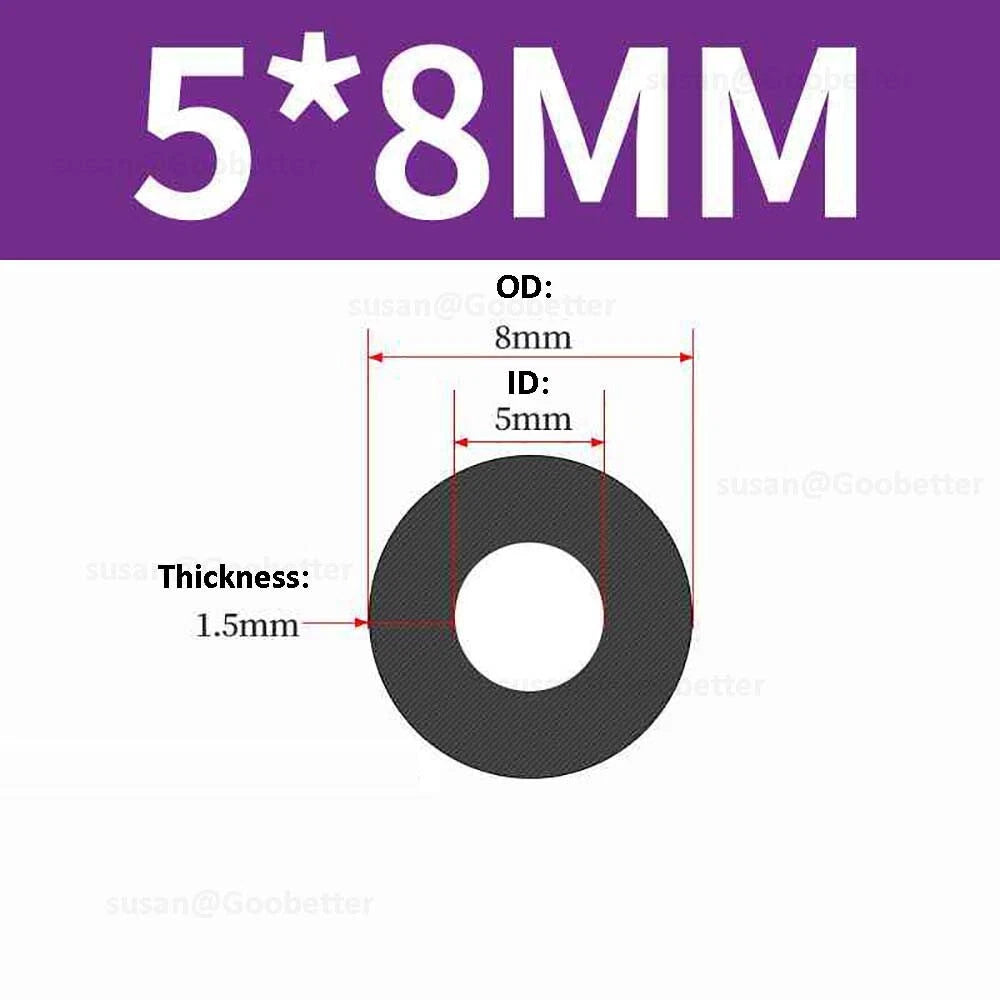 Silicone Hose Pipe Tube Water Air Black Rubber Tubing Tube ID 0.5mm to 38mm