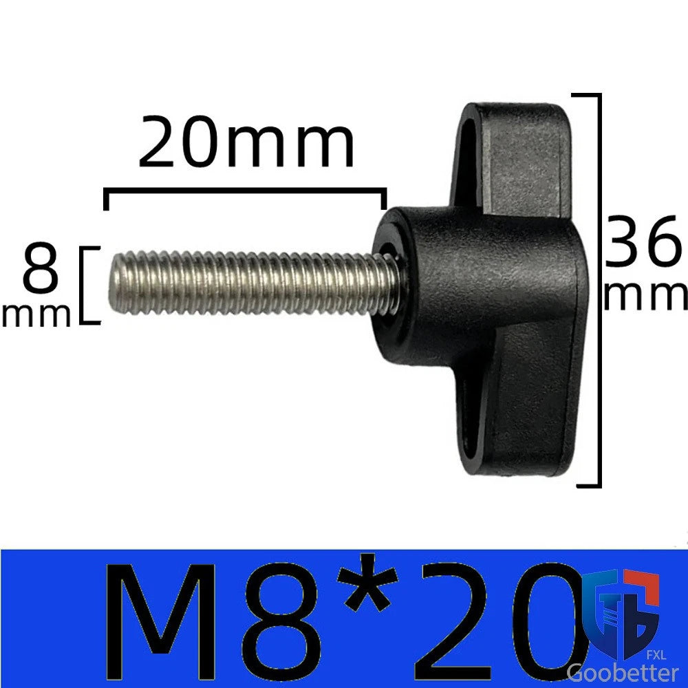Male Wing Knob Bolt M5 M6 M8 Clamping Thumb Nut Z-handles Screws Stainless Steel