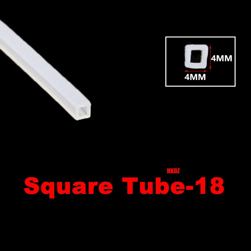 Square Silicone Rubber Hollow Tube Pipe Protector Seal Strips Width 2.5mm~108mm
