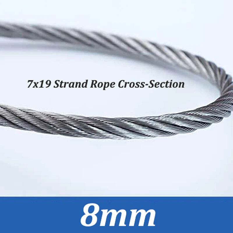 0.3mm 0.5mm 0.8mm 1mm 5mm 10mm 12mm 16mm 304 Steel Wire Rope Lifting Metal Cable