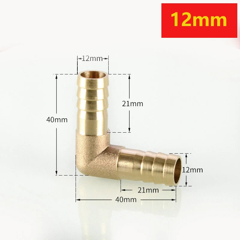 Brass Hose Tail Fittings – Barb Connector Straight Tee Y-Shape 90° Elbow Cross | Air Water Pipe Adapter