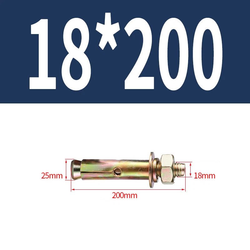 Hex Nut Expansion Sleeve Anchor Bolts — M6 to M20, Galvanized & Stainless Steel - HomeDIYer