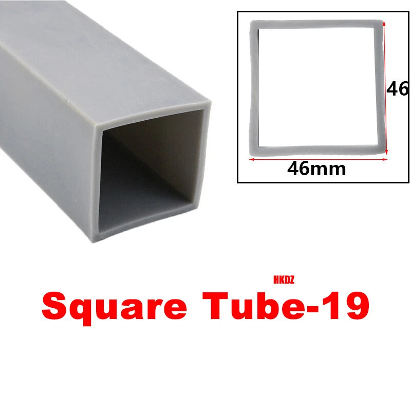 Square Silicone Rubber Hollow Tube Pipe Protector Seal Strips Width 2.5mm~108mm