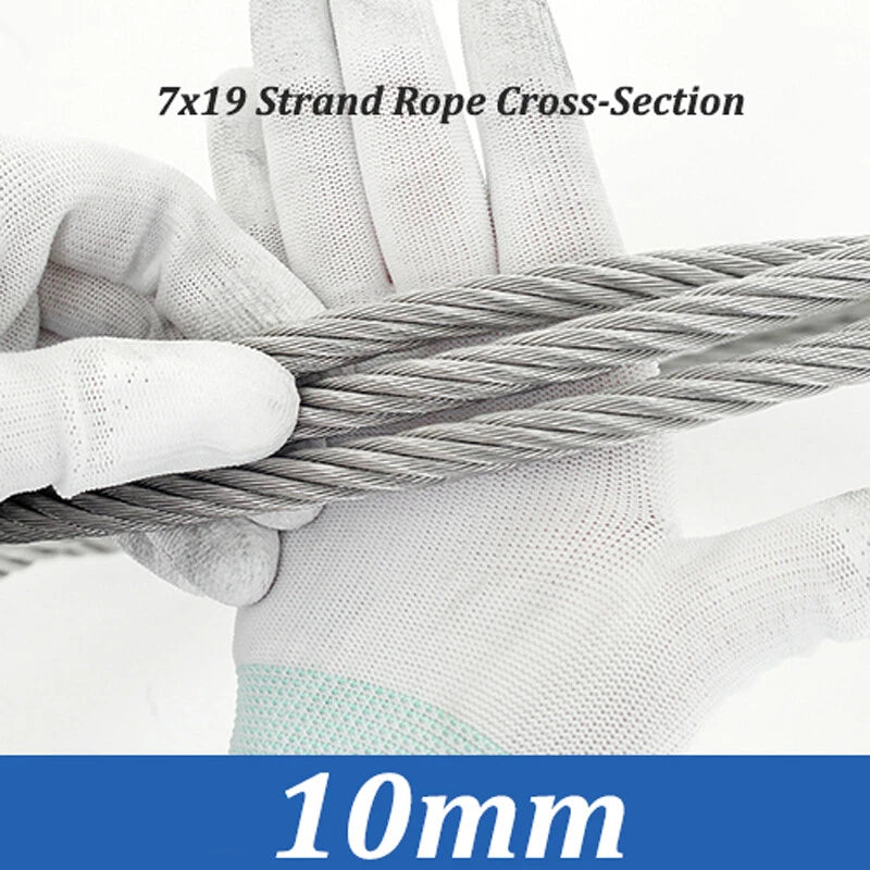 0.3mm 0.5mm 0.8mm 1mm 5mm 10mm 12mm 16mm 304 Steel Wire Rope Lifting Metal Cable