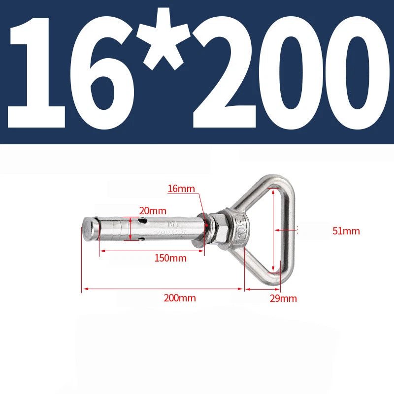 304 Stainless Steel Lifting Eye Ring Concrete Sleeve Anchor Bolts — M8 to M20 - HomeDIYer