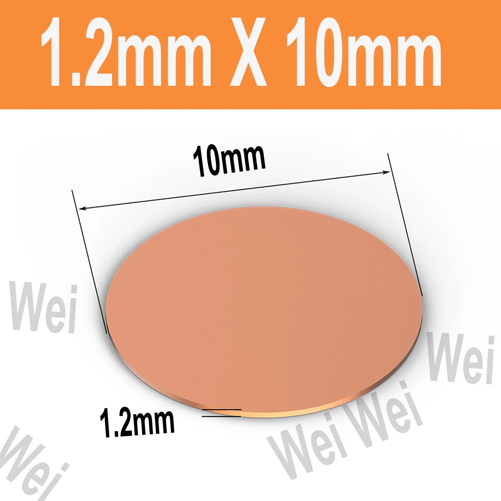 Solid Pure Copper Discs Blanks Round Plate Metal Sheet 0.5mm - 5mm Thick Cu 99.9