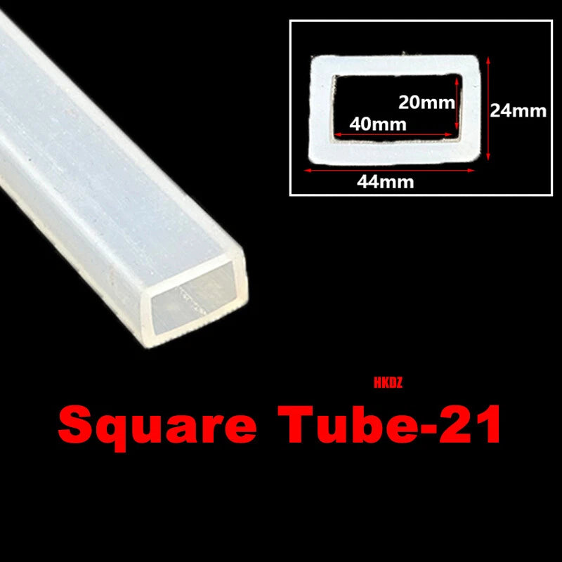 Square Silicone Rubber Hollow Tube Pipe Protector Seal Strips Width 2.5mm~108mm