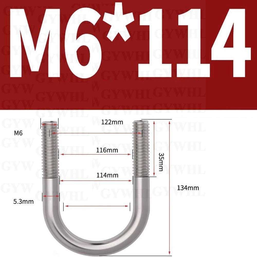 Marine Grade Round Bend U - Bolts — A2 & A4 Stainless Steel, M6 to M20 - HomeDIYer