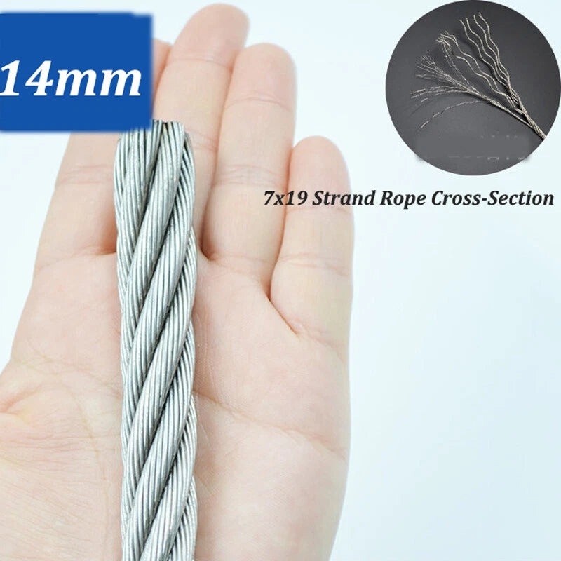 0.3mm 0.5mm 0.8mm 1mm 5mm 10mm 12mm 16mm 304 Steel Wire Rope Lifting Metal Cable