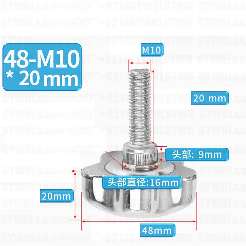 Thread Star Knobs Clamping Knob Grip Stainless Knurled Thumb Handle Knobs Screws