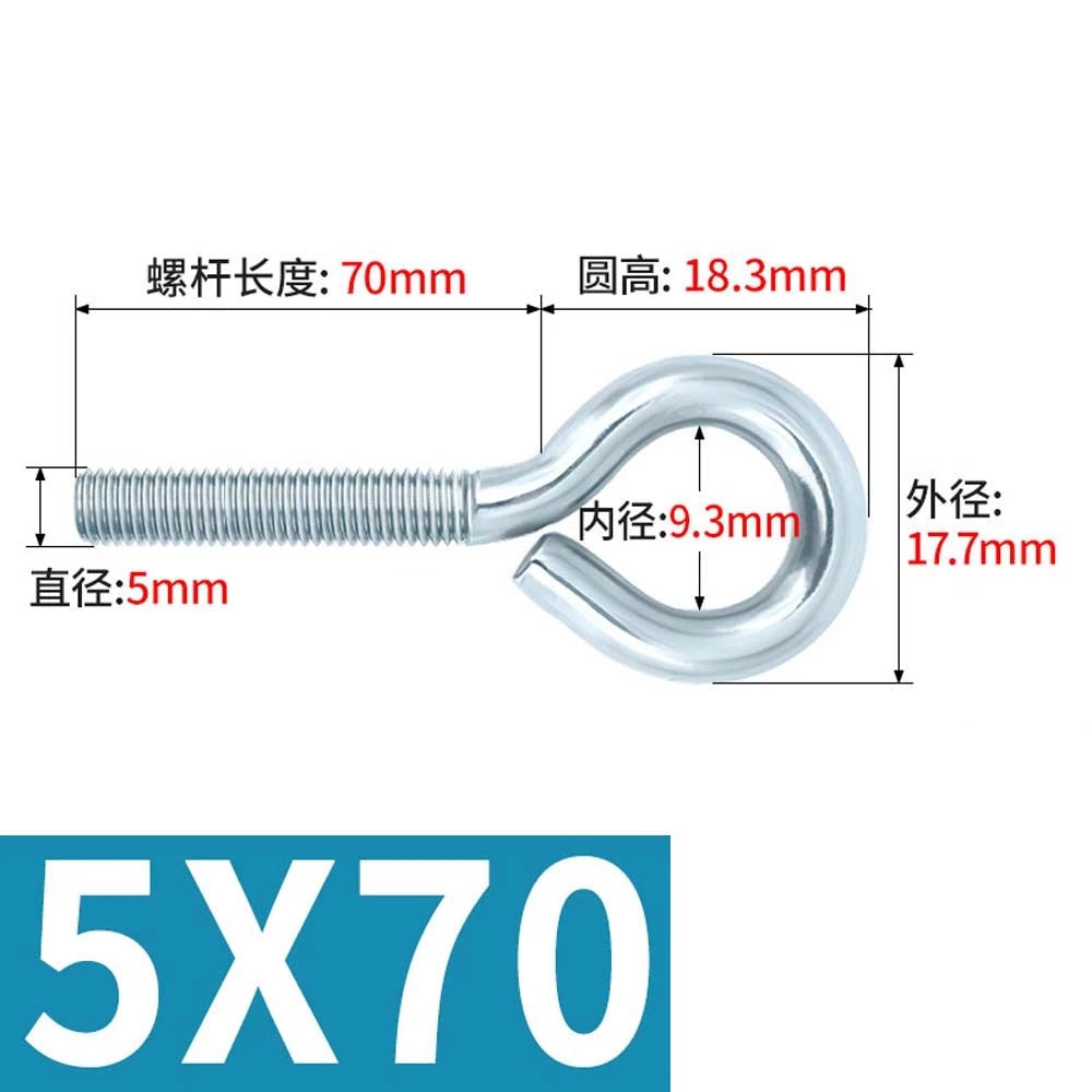 M3–M12 Galvanised Eye Screws | Metric Closed Eye Bolts & Threaded Ring Hooks