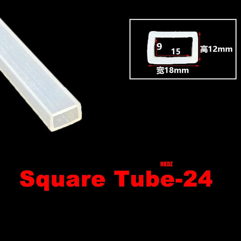 Square Silicone Rubber Hollow Tube Pipe Protector Seal Strips Width 2.5mm~108mm