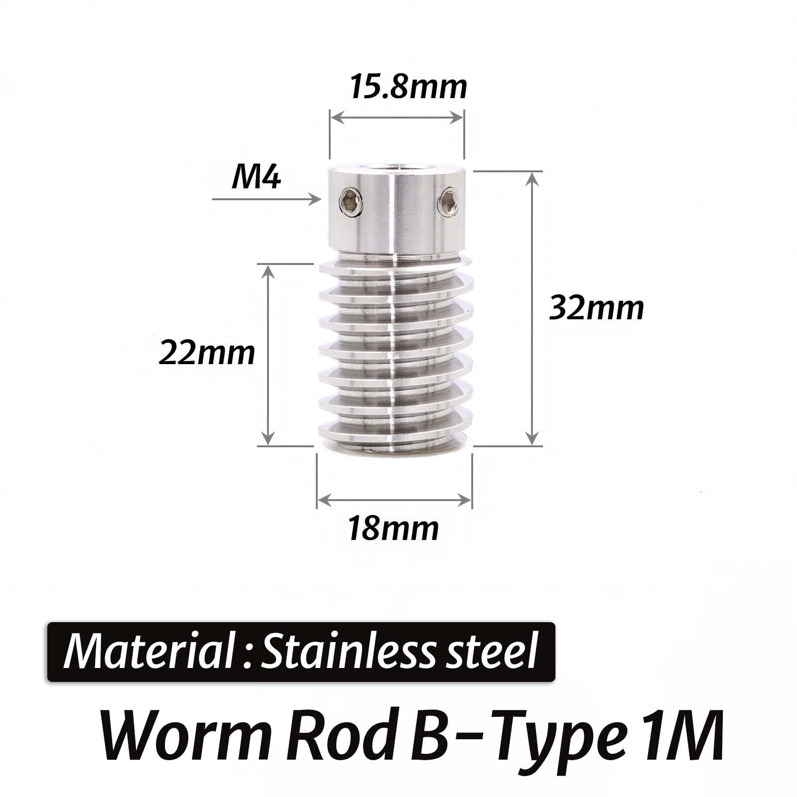 0.5/0.8/1/1.5 Module 20T to 60T Gear Copper Worm Wheel Gear & Worm Gear Shaft