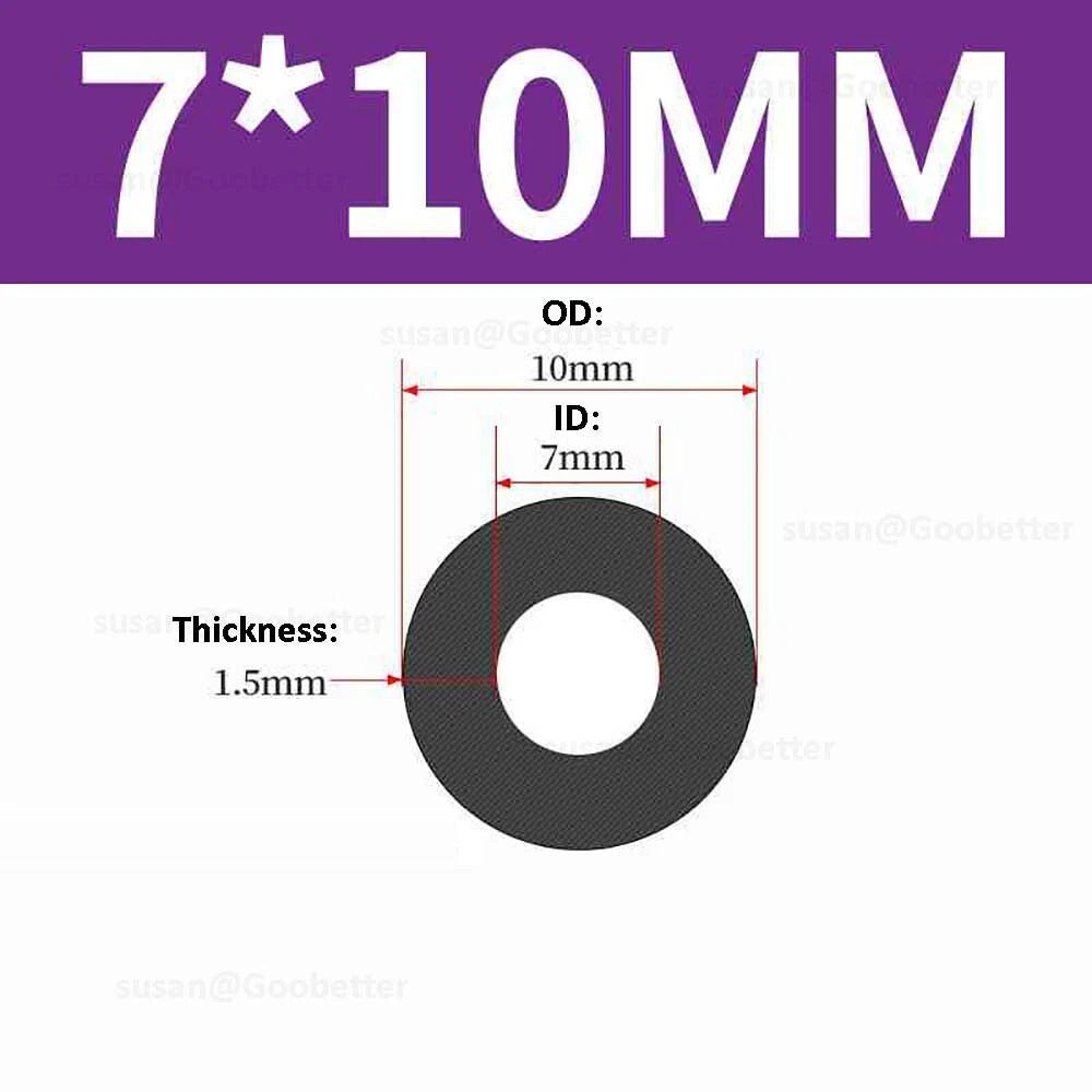Silicone Hose Pipe Tube Water Air Black Rubber Tubing Tube ID 0.5mm to 38mm