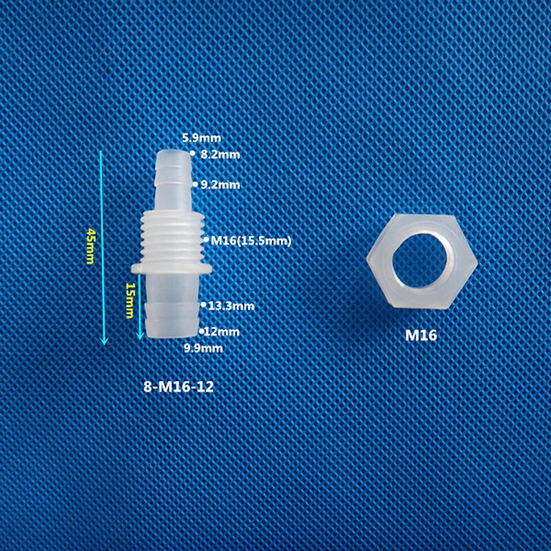 Plastic Barbed Bulkhead Fitting with Male Thread — Hose Tail Pipe Connector