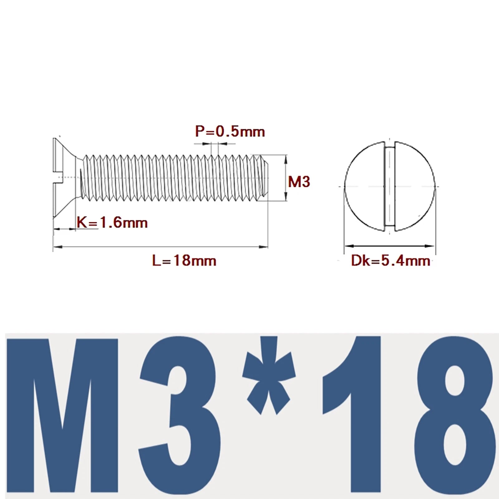 Countersunk Slotted Machine Screws M2–M8 | A2 Stainless Steel DIN 963
