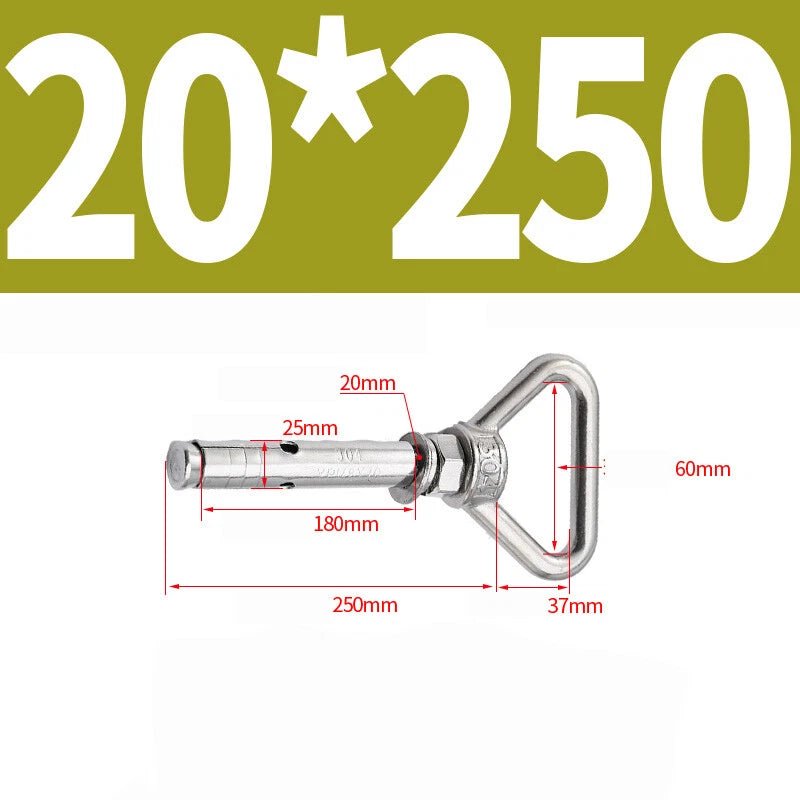 304 Stainless Steel Lifting Eye Ring Concrete Sleeve Anchor Bolts — M8 to M20 - HomeDIYer