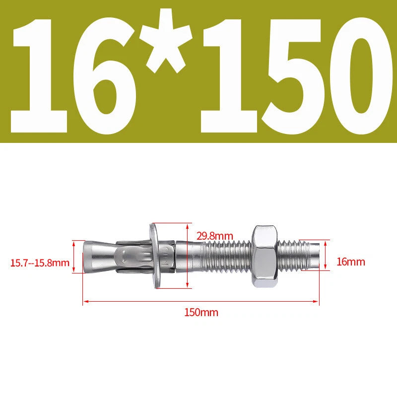304 Stainless Steel Through Bolts Wall Expansion Anchor Bolts M6–M20