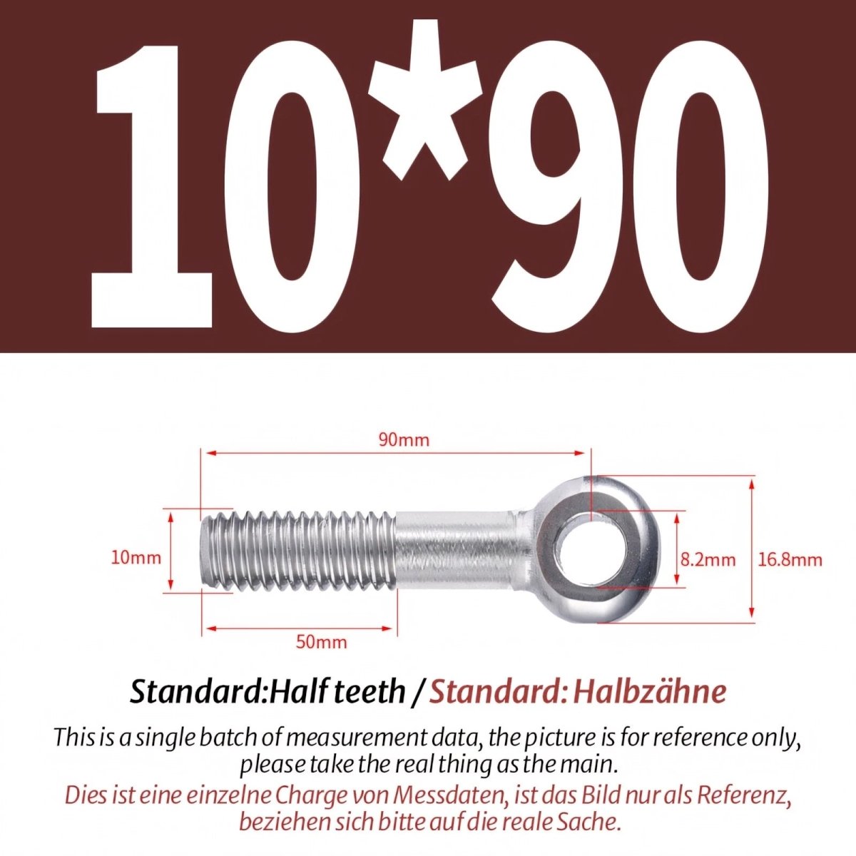 M8 M10 Stainless Steel Eye Bolts A2 — Threaded Ring Screws for Catenary Wire & Hanging - HomeDIYer