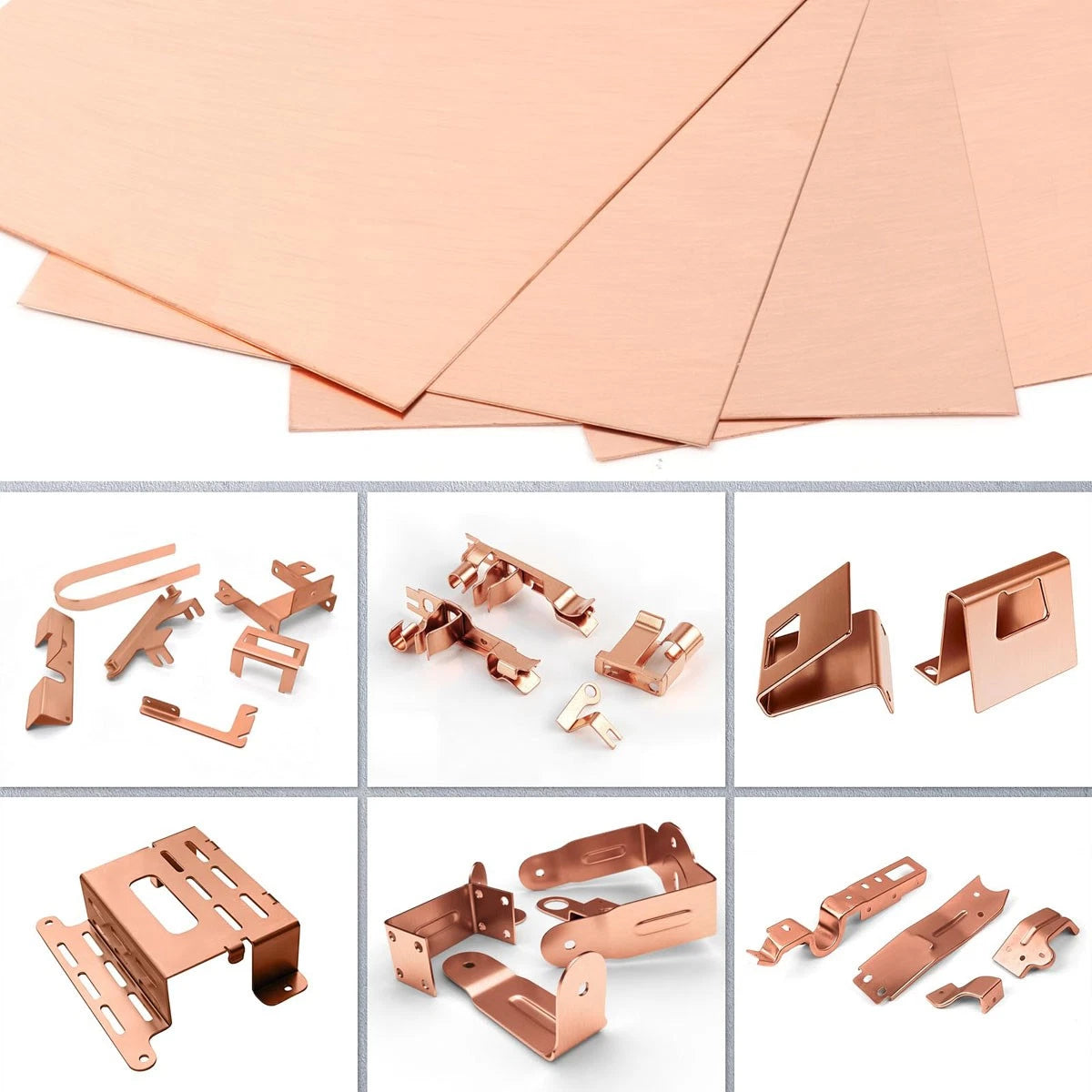 Natural Copper Plate/Sheet Metal Guillotine Cut 0.1mm To 5.0mm - Multiple Sizes