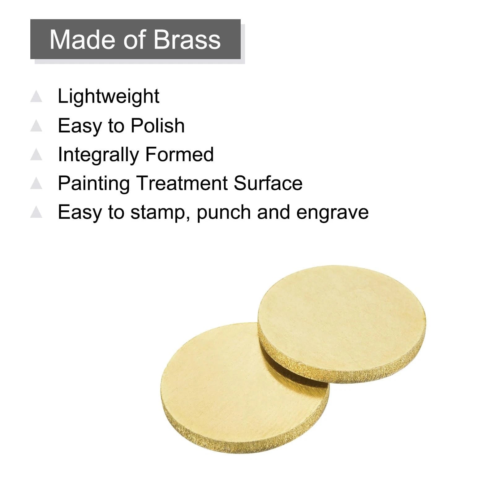 H62 Solid Brass Discs Blanks Metal Round Sheets Thick 0.3mm - 5mm Dia 10-300mm