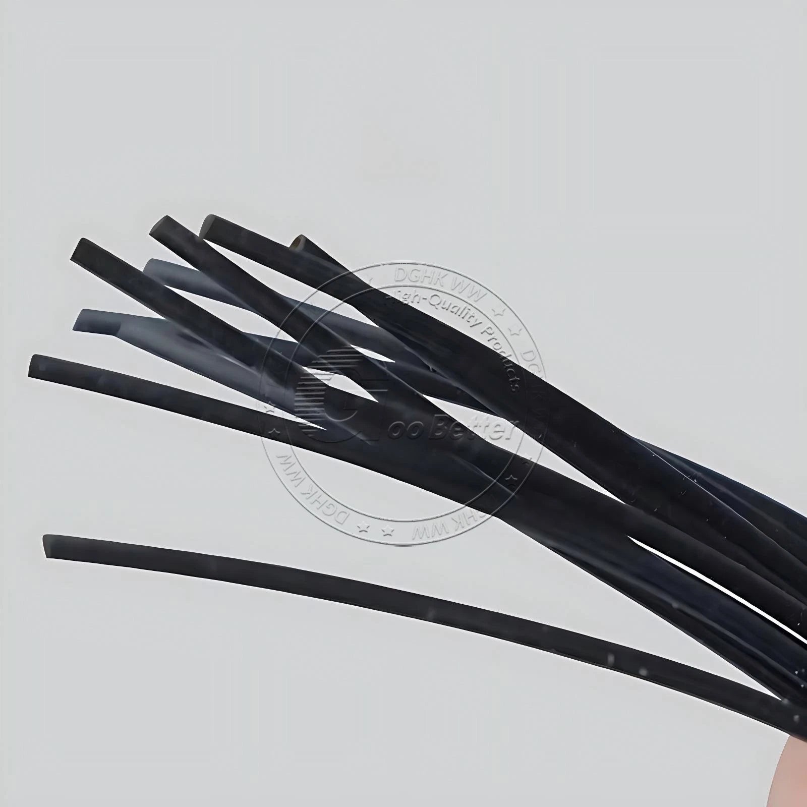 Black Food Grade Silicone Capillary Tube — ID 0.3mm to 4mm, Soft Rubber Hose, 10 Meter