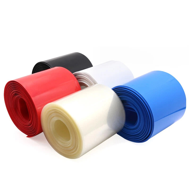 18650 Battery PVC Heat Shrink Tubing Wrap — 50mm to 75mm, Multiple Colors