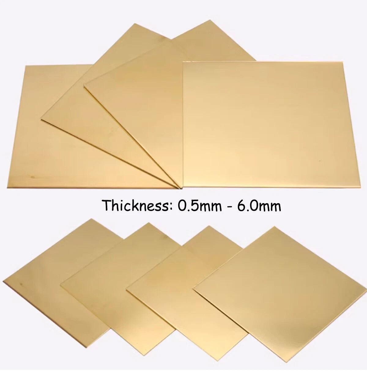 Versatile Brass Sheets for Model & Jewelry Crafting - Multiple Sizes & Thick