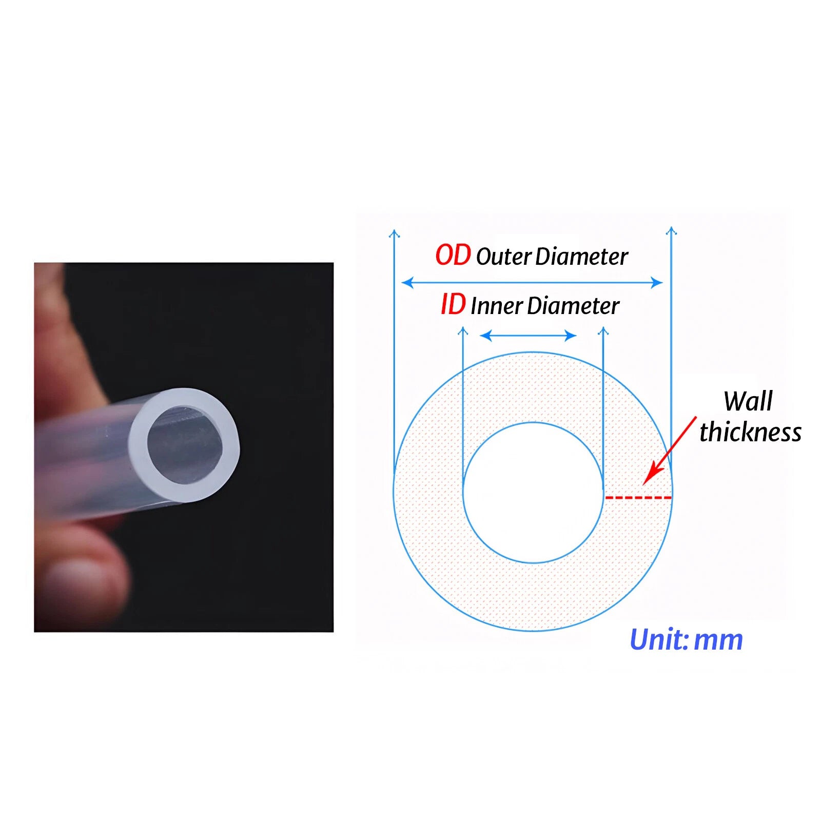 Food Grade Clear Translucent Silicone Tube Beer Milk Hose Pipe Soft Rubber