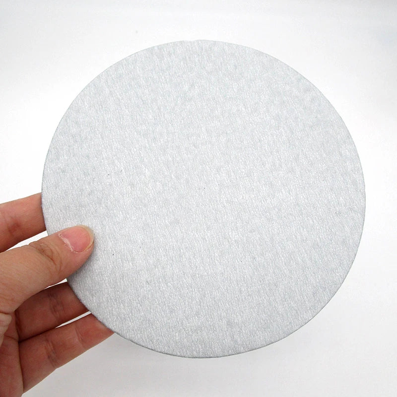 1/2/3/4/5/6/7 inch Hook & Loop Sanding Disc Orbital White Sandpaper Pads Wet Dry