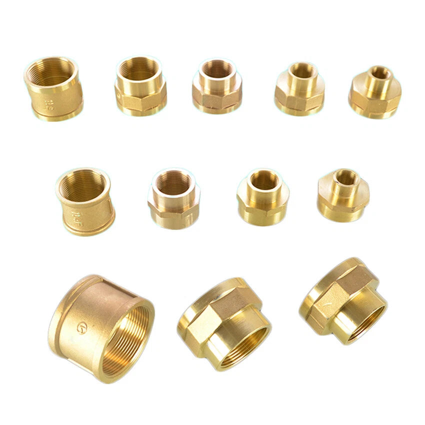 Brass BSP Female Thread Reducing Pipe Adapter Connector — 1-1/4" to 2"