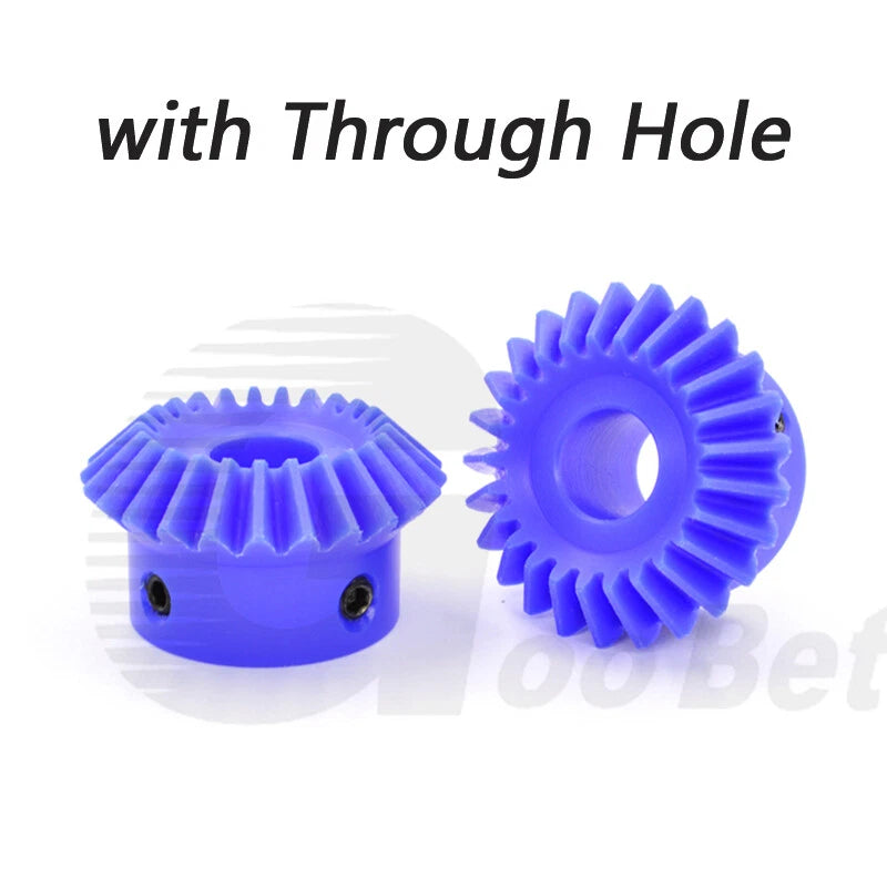 Module 1 1.5 2 2.5 Straight Bevel Gear Set 15 - 30 Tooth 1:1 Pairing Nylon Blue