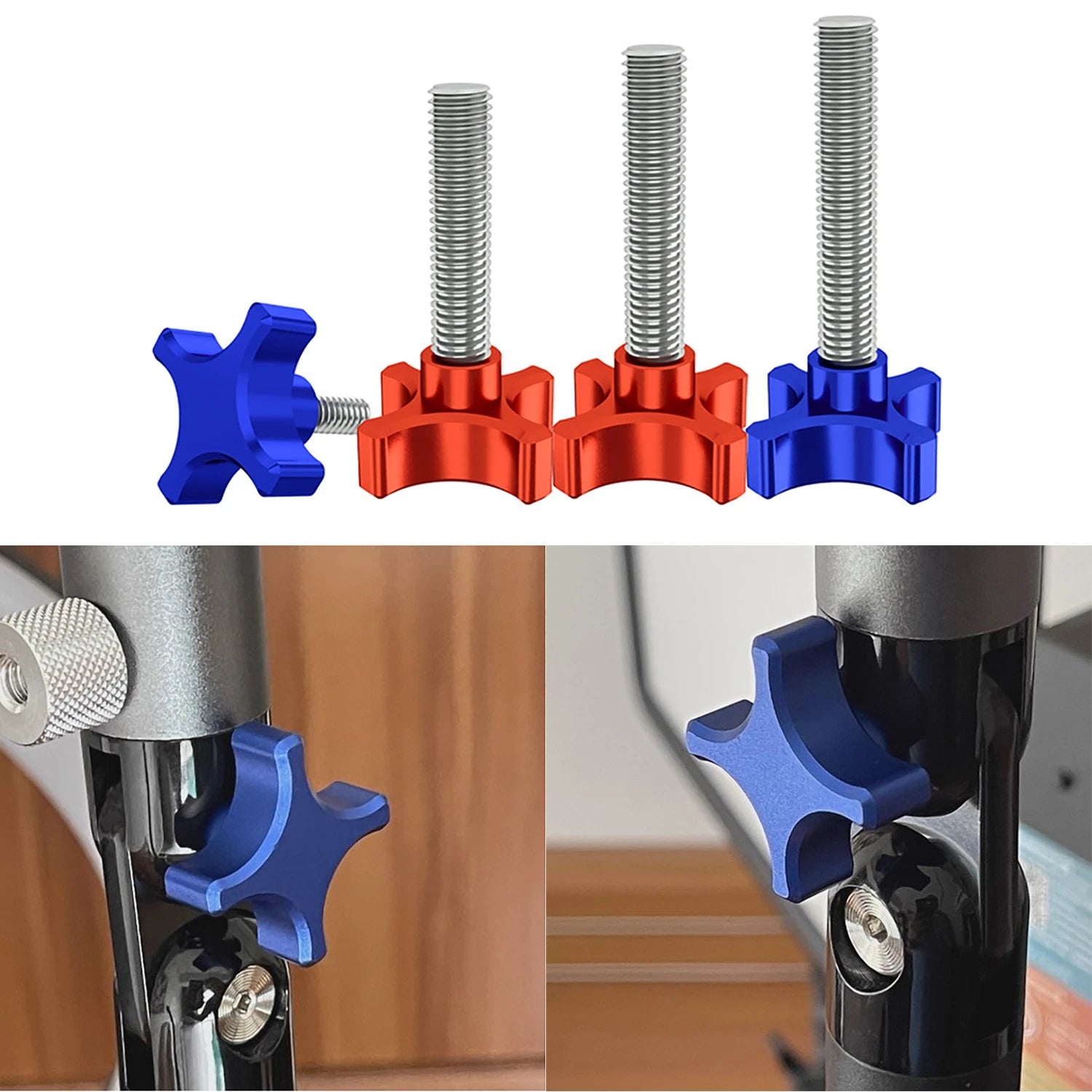 M8 M10 Star Hand Knob Screws Bolt Aluminum Thumb Handle Clamping Machine Bolts