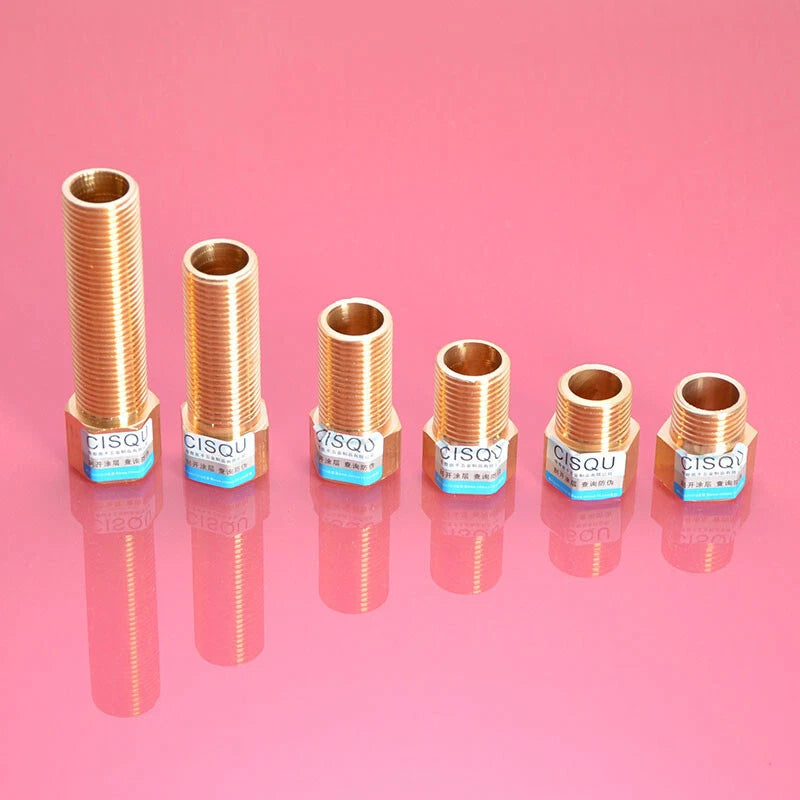 BSP Female x Male Brass Extension Pipe Fittings — Hex & Octagon Adapters