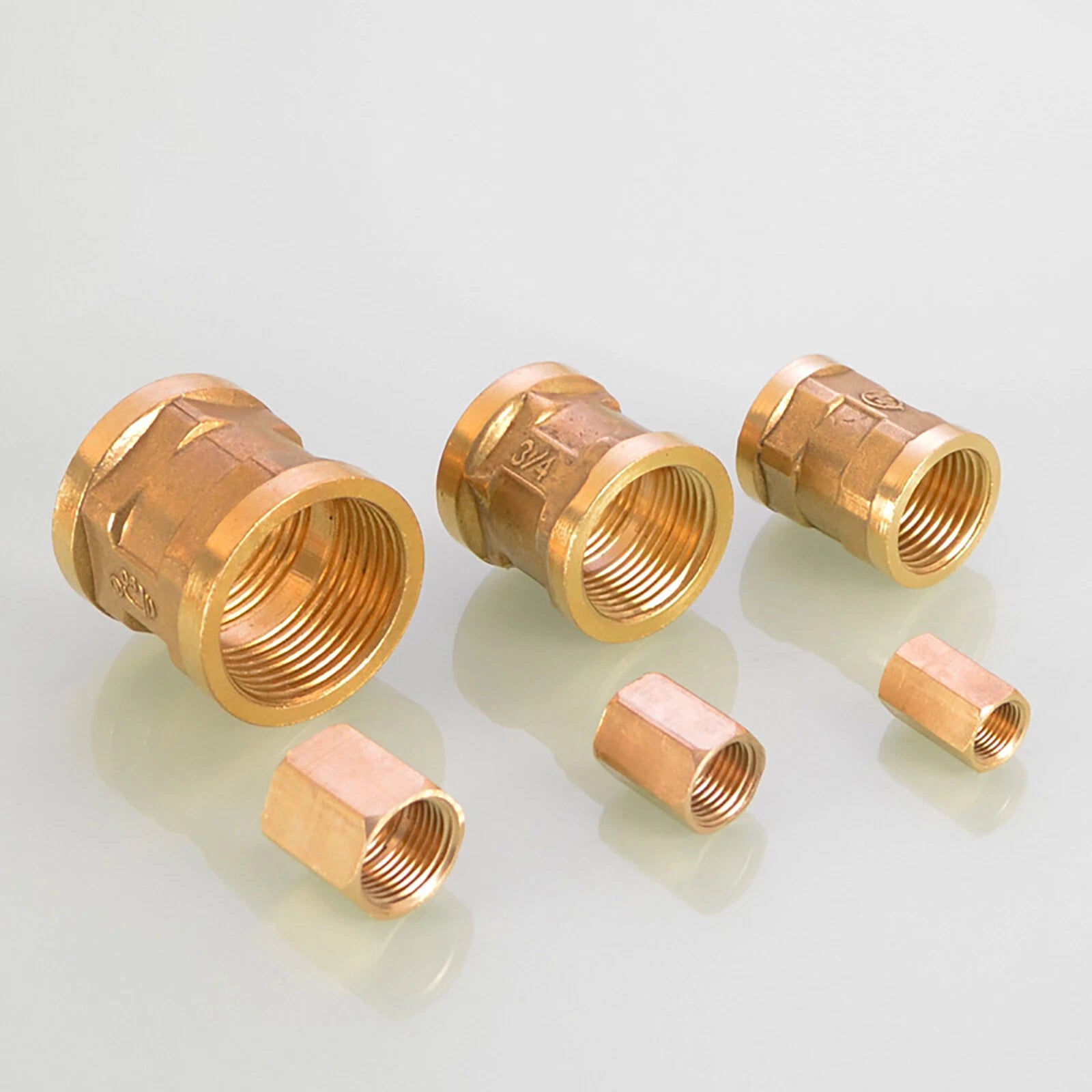 BSP Brass Socket Coupler Female x Female Thread Fitting | 1/8" to 1" Sizes