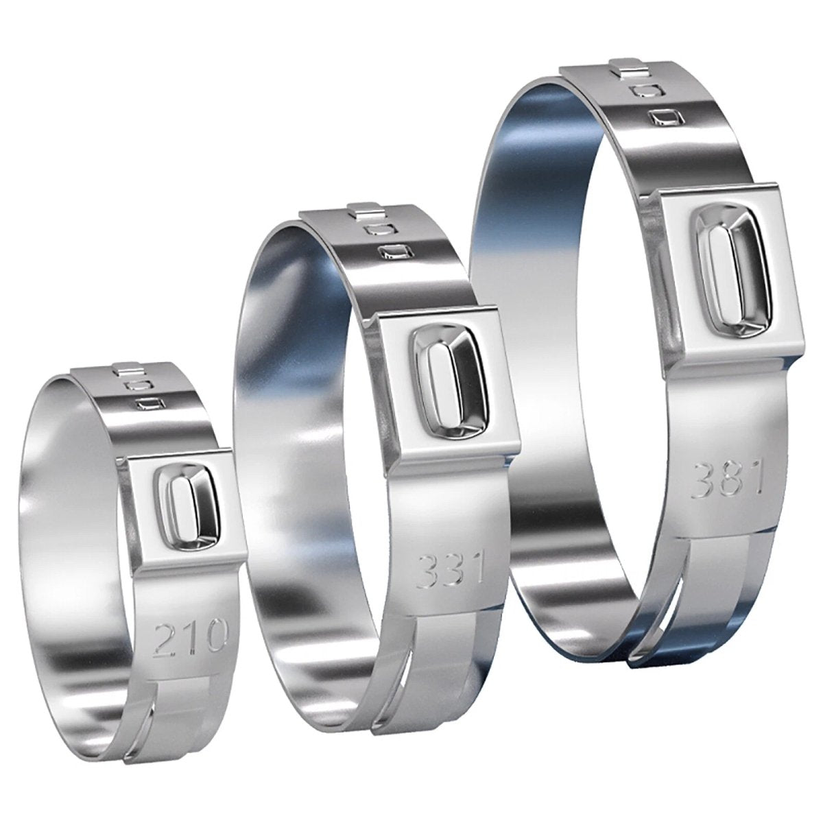 All sizes Single Ear Plus O Clips 316 Stainless Steel Air Water Pipe Hose Clamps - HomeDIYer