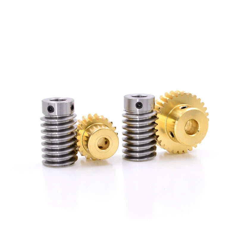 0.5/0.8 Module Worm Gear 20T-60T Teeth Brass Worm Gear Wheel & Worm Gear Shaft