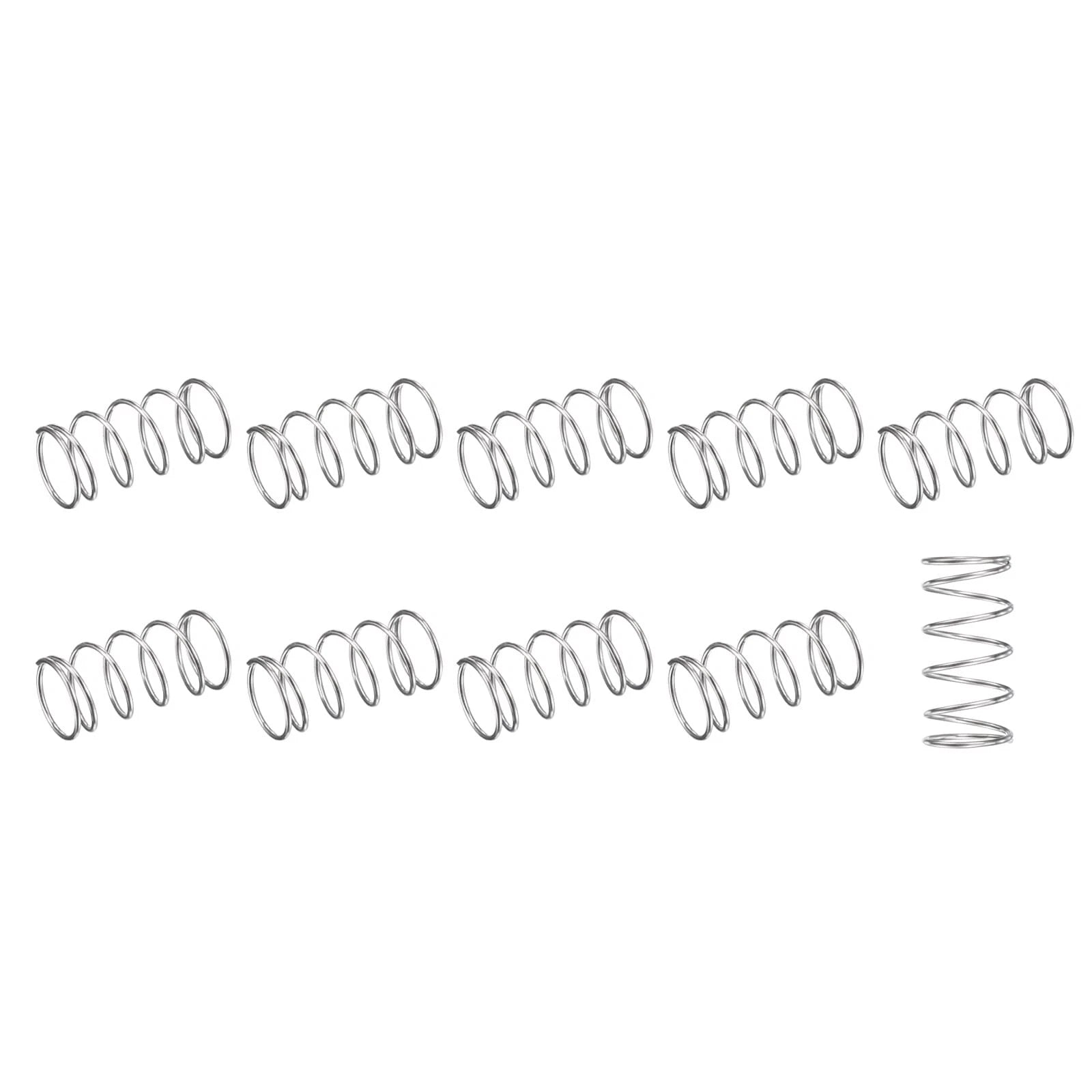 10Pcs 0.15mm WireDia 304 Stainles Steel Compression Spring Pressure Small Spring